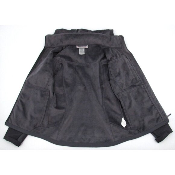 Free Country Jacket Womens Small Gray Soft Shell Faux Fur Lined Removable Hood - Picture 3 of 12